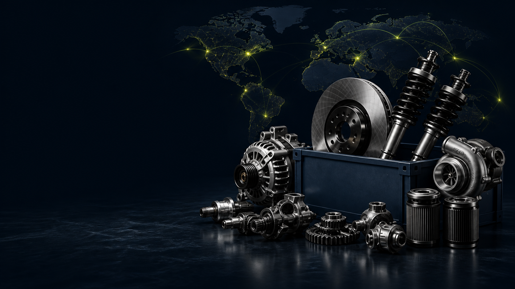 Auto parts prepared for worldwide shipping from the USA