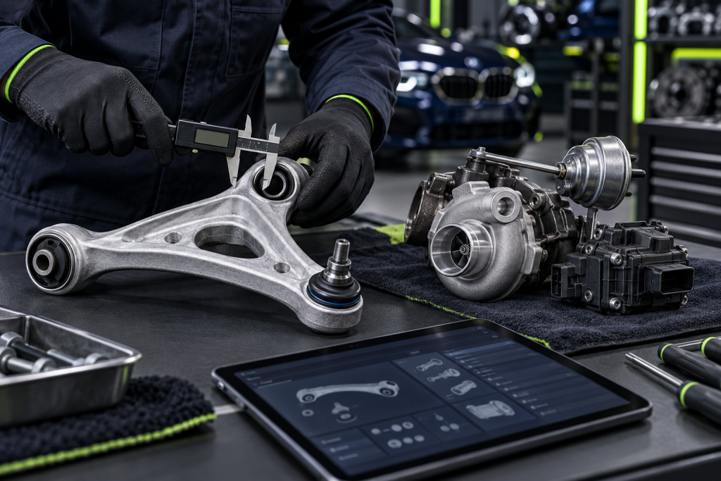 BMW parts being prepared for international shipment