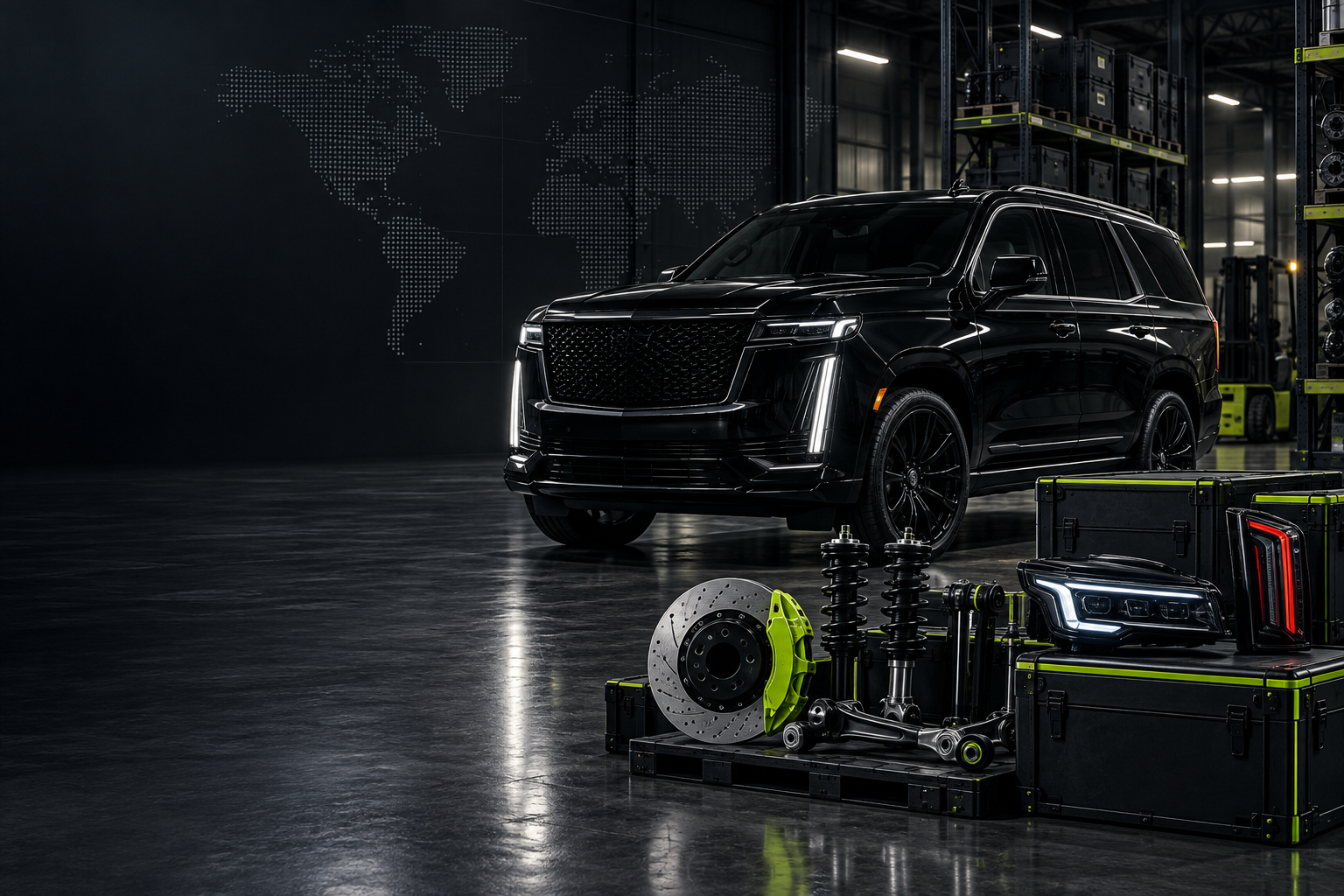 Cadillac Escalade and compatible parts in a US warehouse