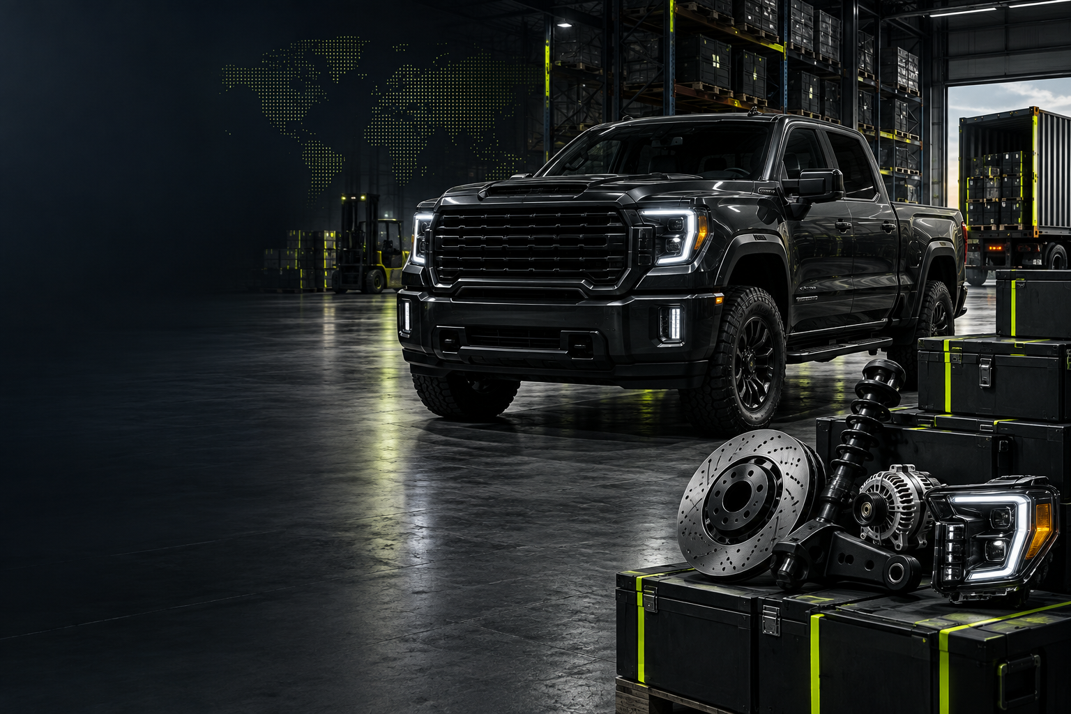 American GMC truck and compatible parts in a US warehouse