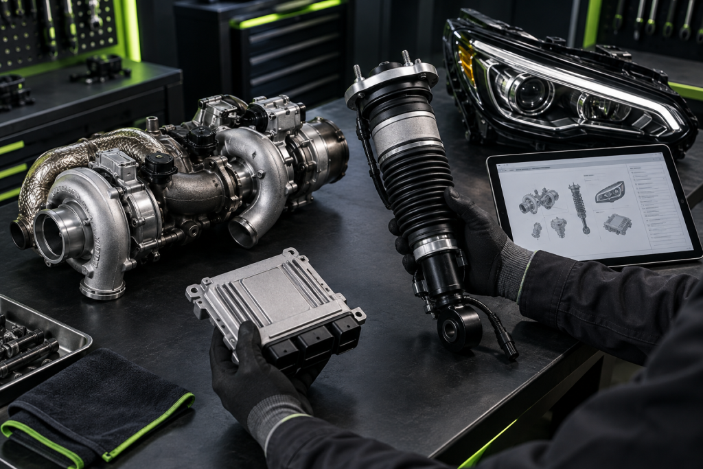 Infiniti engine and interior details