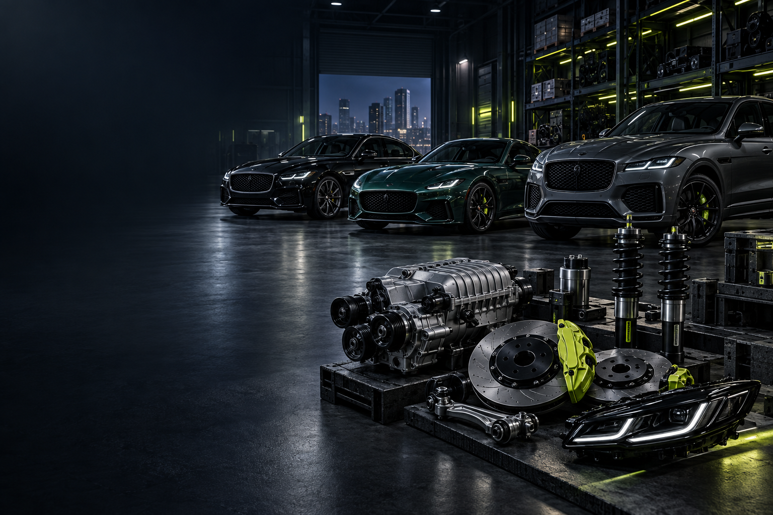 A sleek Jaguar F-TYPE sports car in motion, highlighting its dynamic design and performance heritage.