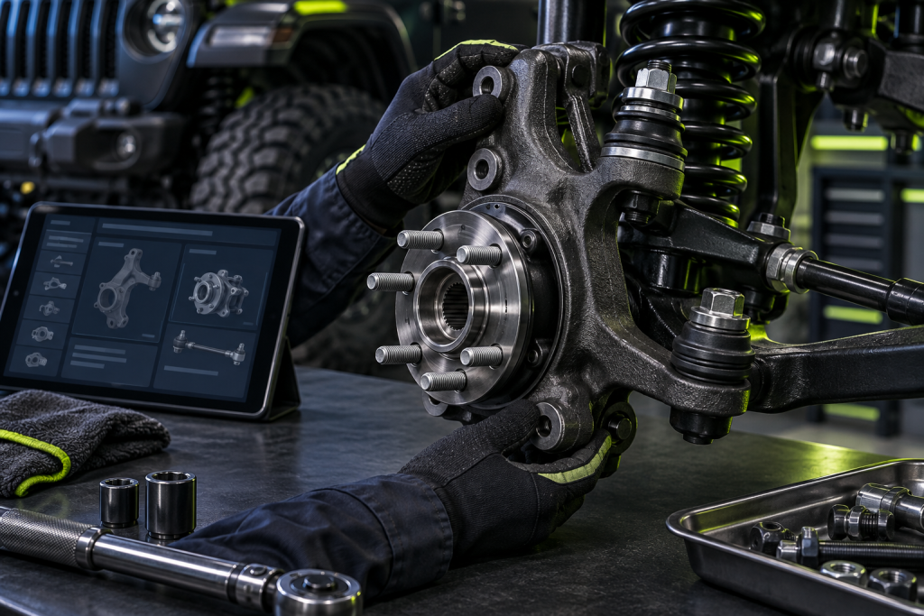 Jeep Grand Cherokee engine bay showing electronic components