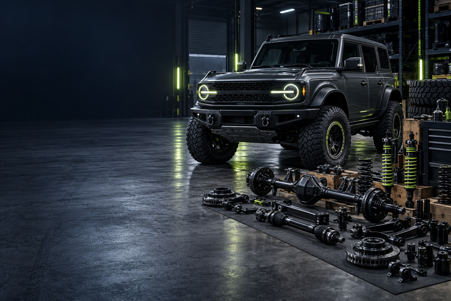 Jeep Wrangler Rubicon on a rocky trail