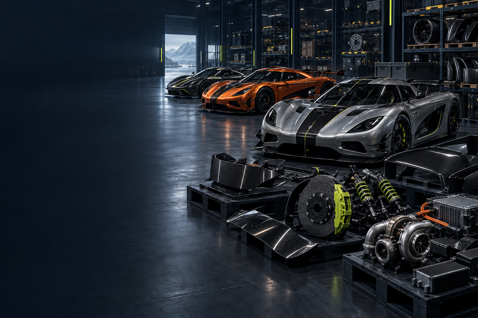 A Koenigsegg Jesko hypercar in motion, showcasing its advanced aerodynamics.