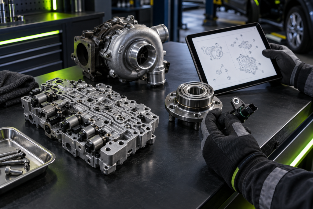 Nissan parts being packaged for international shipment